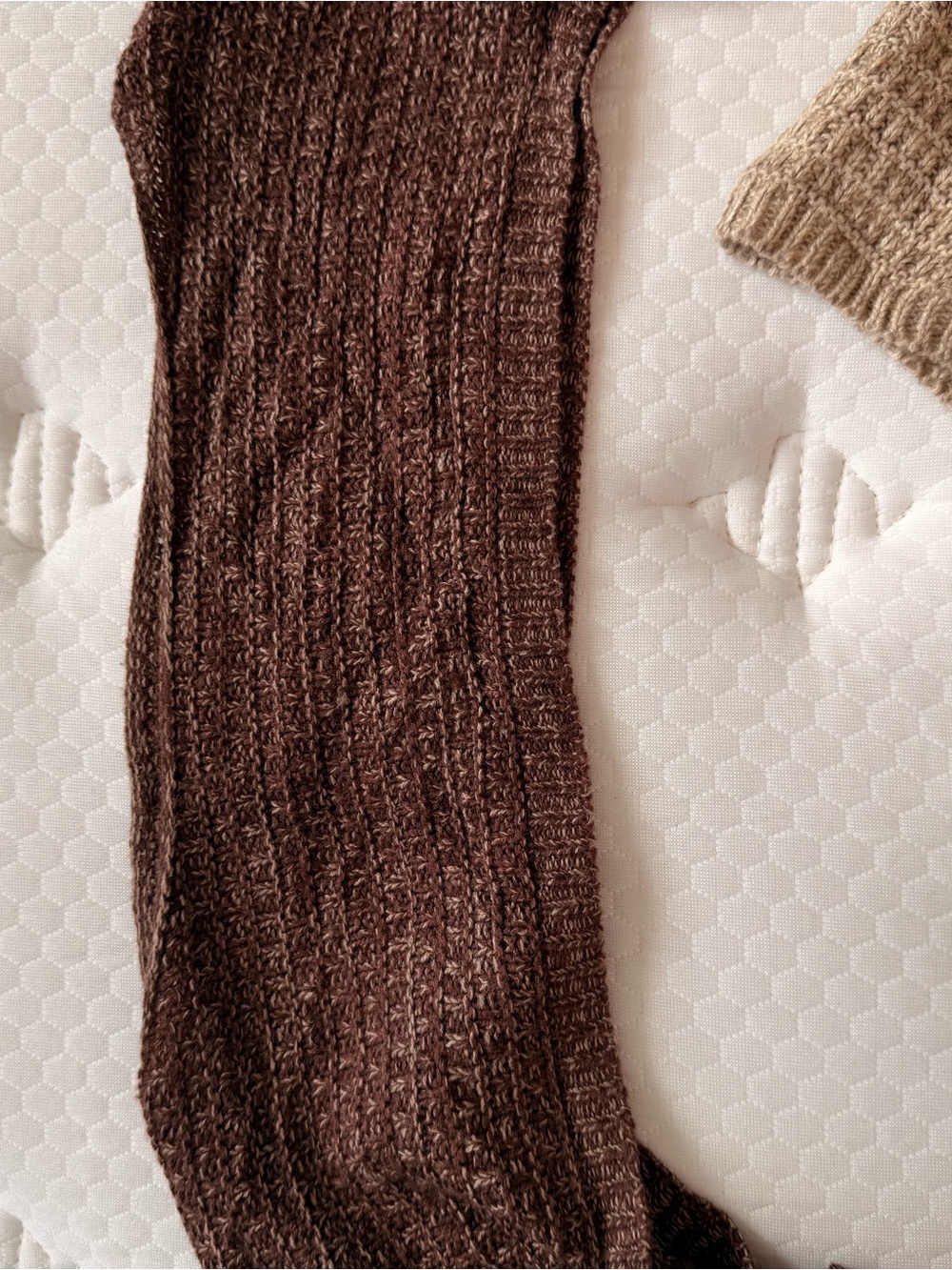 Cider Brown and Cream Striped Knit Throw - Picture 4 of 5